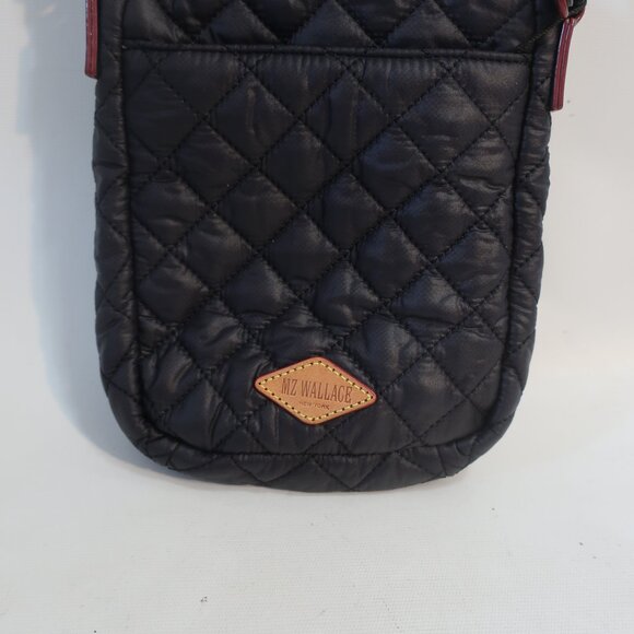 Womens MZ Wallace Metro Black Quilted Nylon Mini Crossbody Bag - Picture 6 of 10